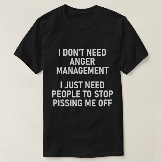 Ik wil dat mensen stoppen met me af te pissen, gra t-shirt (Design voorkant)