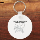 Ik wil dat onze vingers in de eeuwigheid verstrikt sleutelhanger (Voorkant)