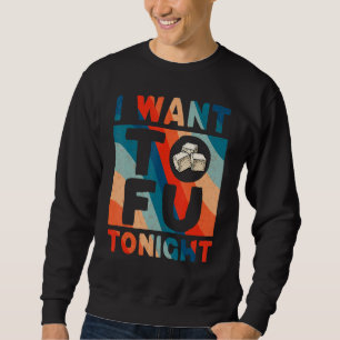 Ik wil dat Tofu Tonight Tofu Costume Vegan Veget Trui