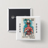 IK WIL DAT U Button STEMT (Voorkant /achterkant)