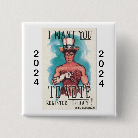 IK WIL DAT U Button STEMT (Voorkant)