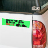IK WIL DAT U ENGELS 2 SPREEKT BUMPERSTICKER (Op Truck)