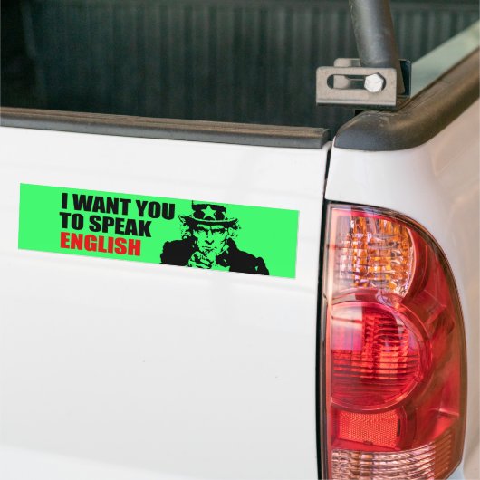 IK WIL DAT U ENGELS 2 SPREEKT BUMPERSTICKER (Op Truck)