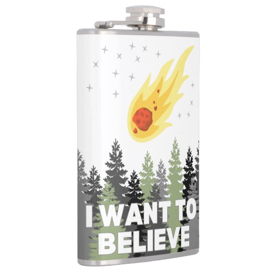 Ik wil de asteroïdenfles geloven heupfles (Rechts)