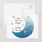 Ik wil de hele nacht een rol spelen briefkaart (Voorkant / Achterkant)