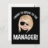Ik wil de manager spreken! Karen Meme Briefkaart (Voorkant / Achterkant)