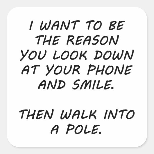 Ik wil de reden zijn vierkante sticker (Voorkant)