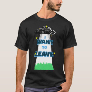 ik wil de ruimte verlaten t-shirt