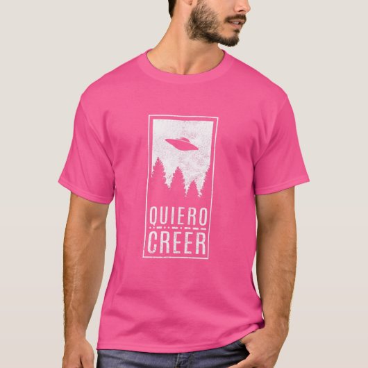 Ik wil de Spaanse ufo jager geloven T-shirt (Voorkant)