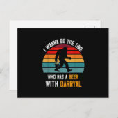 Ik wil degene zijn die een bier met Darryl heeft Aankondigingskaart (Voorkant / Achterkant)