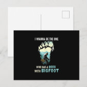 Ik wil degene zijn met een bier met een voet aankondigingskaart (Voorkant / Achterkant)