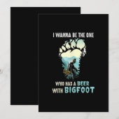 Ik wil degene zijn met een bier met een voet bedankkaart (Voorkant / Achterkant)