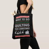 Ik wil deze kerst gaan quilten tote bag (Dichtbij)