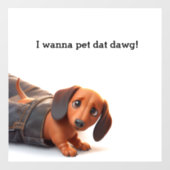 Ik wil die hond aaien raamsticker (Vel)