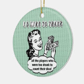Ik wil Drink Bunco-spelers bedanken Keramisch Ornament (Links)