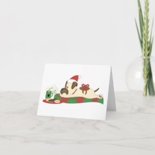 Ik wil echt een puppy voor Kerstmis. Feestdagen Kaart