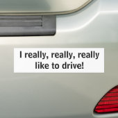 Ik wil echt graag rijden. bumpersticker (Op auto)