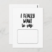 Ik wil echt zeggen... briefkaart (Voorkant / Achterkant)