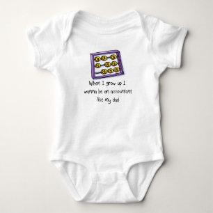 Ik wil een accountant zijn zoals papa baby t-shirt