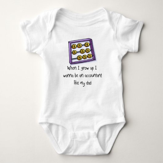 Ik wil een accountant zijn zoals papa baby t-shirt (Voorkant)