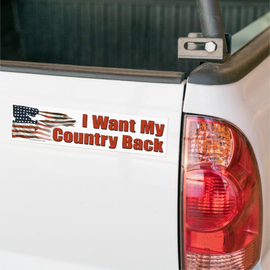 Ik wil een achtersticker voor mijn land bumpersticker (Op Truck)