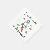 Ik wil een Astronaut Cartoon worden Servet (Hoek)