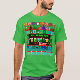 Ik wil een boot voor Kerstmis T-shirt
