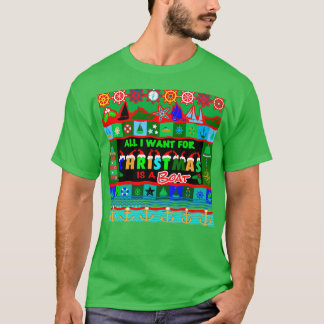 Ik wil een boot voor Kerstmis T-shirt