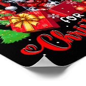 Ik wil een Dalmatiër voor kerst eigenaar Santa Dog Poster (Hoek)