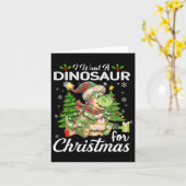 Ik wil een dinosaurus voor kerst Schattigee gesche Kaart (Gele Bloem)