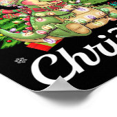 Ik wil een dinosaurus voor kerst Schattigee gesche Poster (Hoek)