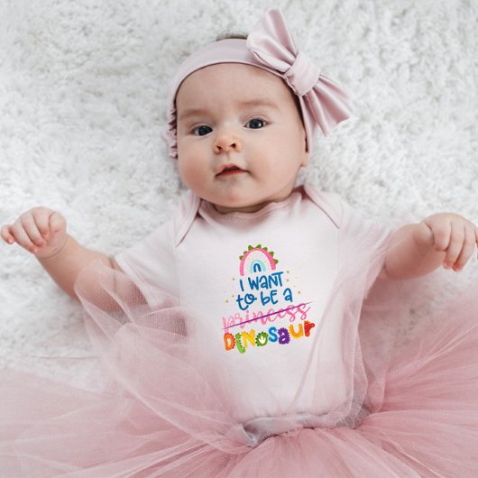 Ik wil een dinosaurusmeisje worden romper