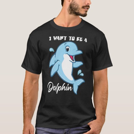 Ik wil een dolfijn worden t-shirt (Voorkant)