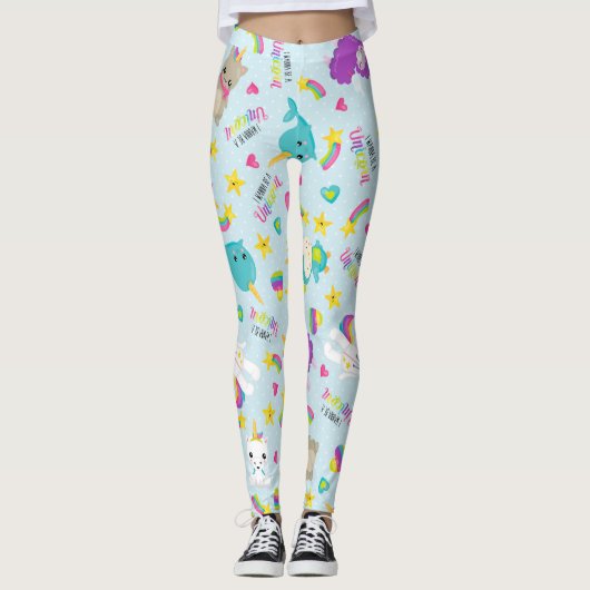 Ik wil een eenhoorn Leggings worden (Voorkant)