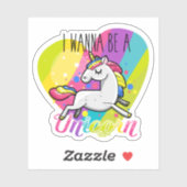 Ik wil een eenhoorn worden sticker (Vel)