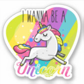Ik wil een eenhoorn worden sticker (Voorkant)
