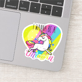 Ik wil een eenhoorn worden sticker