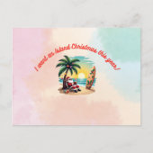 Ik wil een eiland kerstmis post Kaart (Voorkant)
