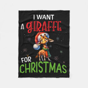 Ik wil een giraffe voor kerstmis Funny Cute Byby Fleece Deken