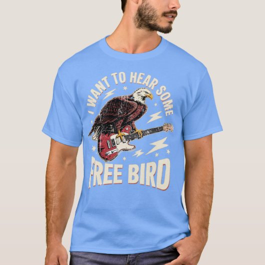 Ik wil een gratis vogel horen t-shirt (Voorkant)