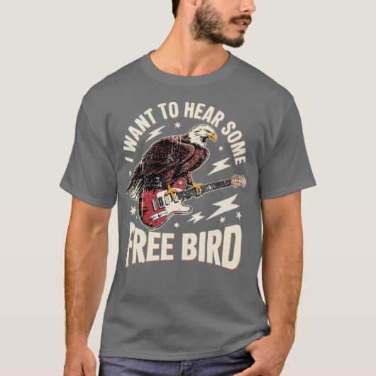 Ik wil een gratis vogel horen t-shirt (Voorkant)
