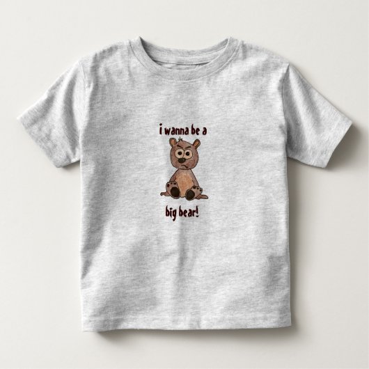 Ik wil een groot beer worden kinder shirts (Voorkant)