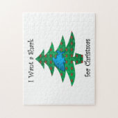 Ik wil een haai voor kerstmis legpuzzel (Verticaal)
