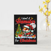 Ik wil een hamster voor kerst Schattigee kerstzonn Kaart (Gele Bloem)