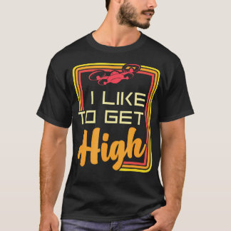 Ik wil een high drone piloot quadrotor t-shirt