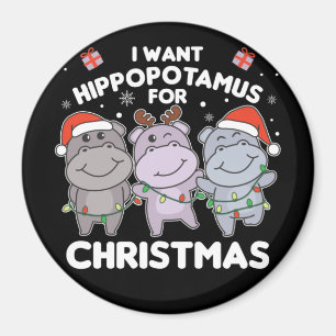 Ik wil een hippo voor kerst... jippos Magnet