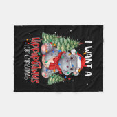 Ik wil een hippopotamus voor de kerstvakantie. fleece deken (Voorkant (Horizontaal))