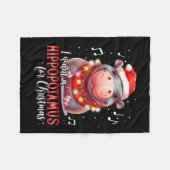 Ik wil een hippopotamus voor de kerstvakantie. fleece deken (Voorkant (Horizontaal))