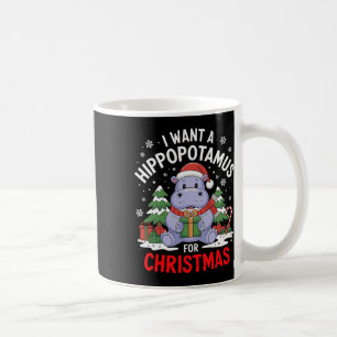 Ik wil een hippopotamus voor de kerstvakantie. koffiemok