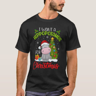 Ik wil een hippopotamus voor de kerstvakantie. t-shirt